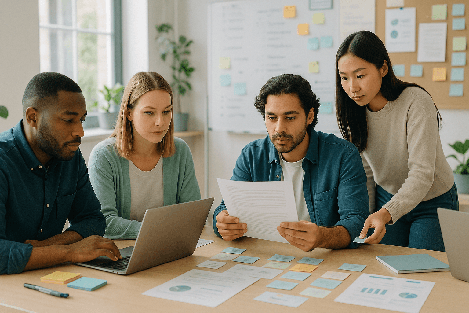 Editorial cover showing people collaborating on useful work and visible proof for How to Make Beginner Freelance Proof Look Serious.