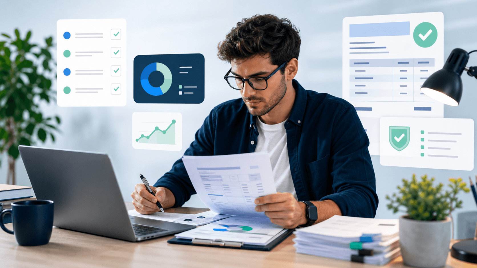 Premium Ideoreto editorial cover showing invoice audit services as a careful beginner freelance niche with review notes, quality signals, and business context.