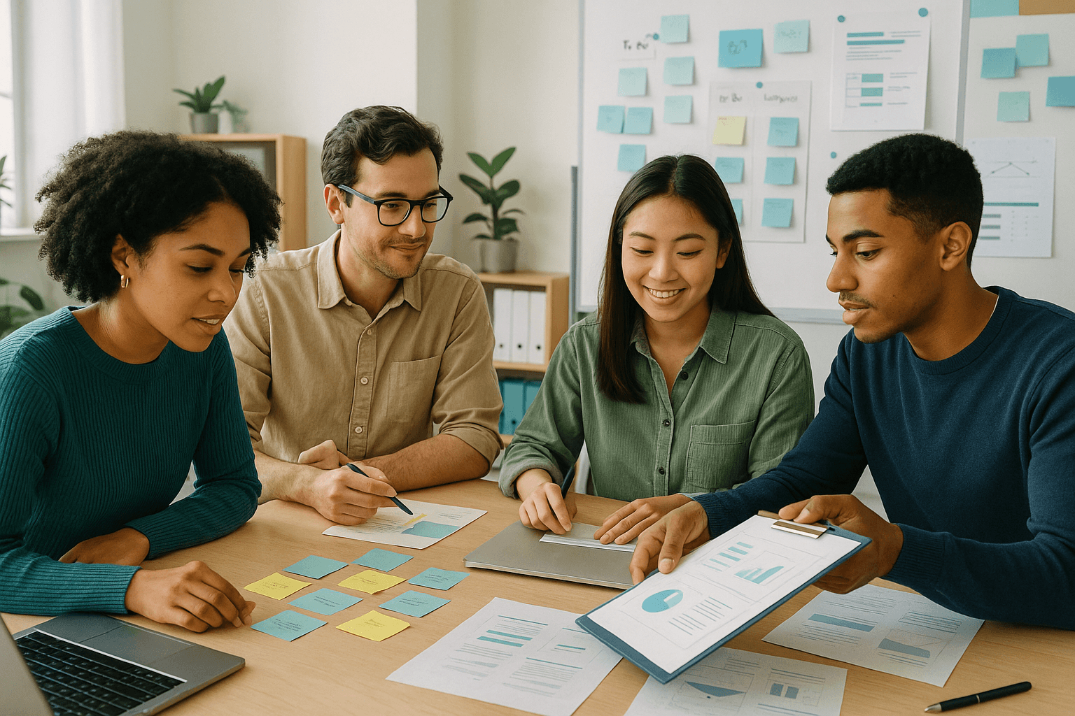 Editorial cover showing people collaborating on useful work and visible proof for How to Turn Community Questions Into Better Project Ideas.