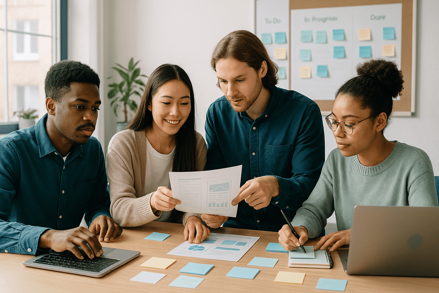 Editorial cover showing people collaborating on useful work and visible proof for How to Turn Founder Feedback Into Your Next Portfolio Piece.